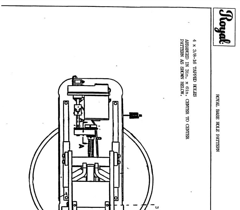 Royal Base Hole Pattern - Dental Parts Shop