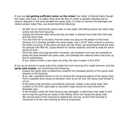 Spray Tube Clean-out Plug  - Dental Parts Shop