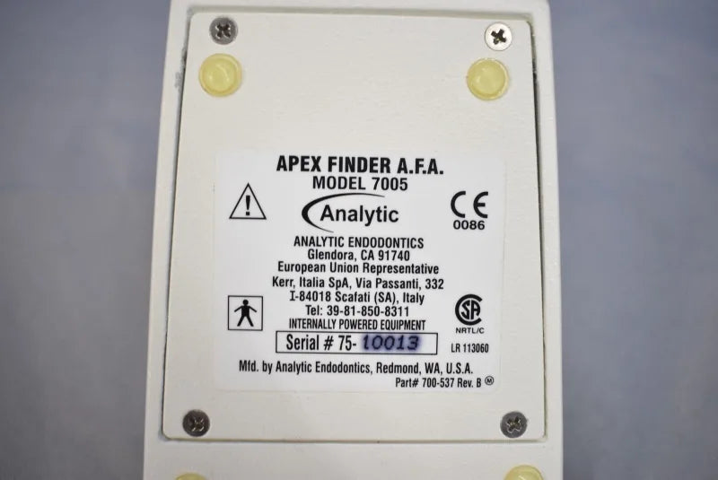 Analytic Endodontics Apex Finder A.F.A Model 7005 PN#700-537