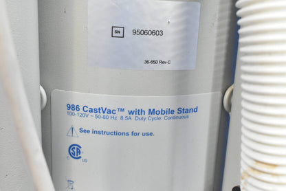 Stryker 986 CastVac with Mobile Stand