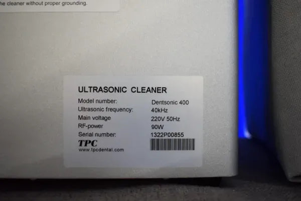 TPC Dentsonic UC-400 Dental Ultrasonic Cleaner 3.59L 3.8 Qt Cleaning Unit - Dental Parts Shop