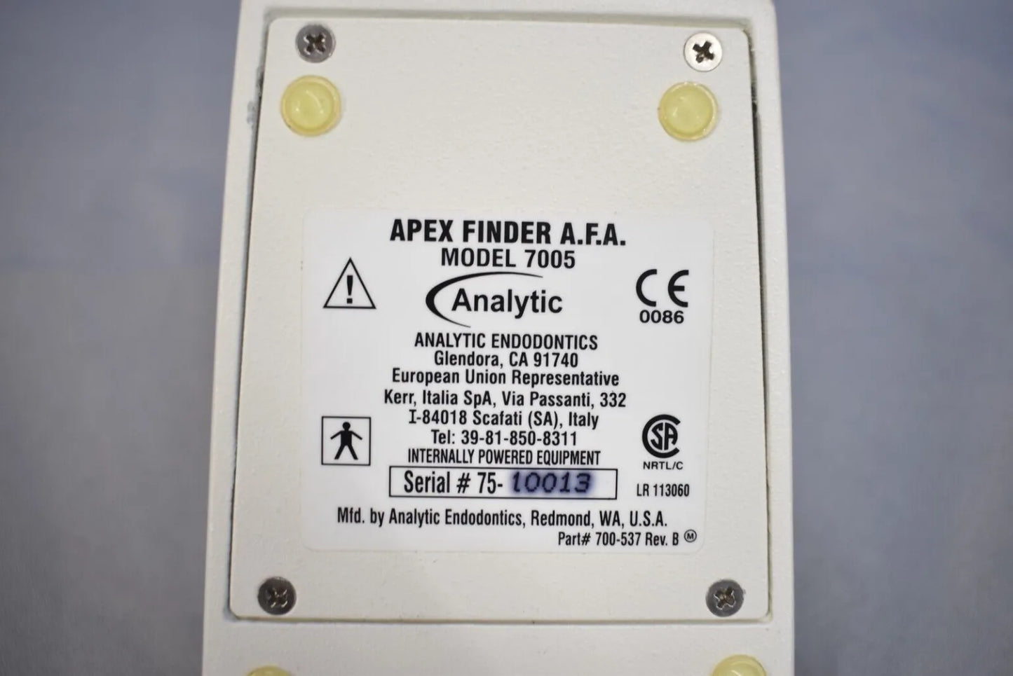 Analytic Endodontics Apex Finder A.F.A Model 7005 PN#700-537 - Dental Parts Shop