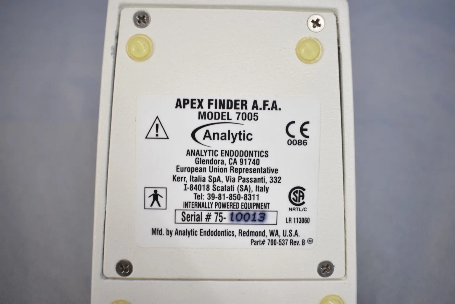 Analytic Endodontics Apex Finder A.F.A Model 7005 PN#700-537 - Dental Parts Shop