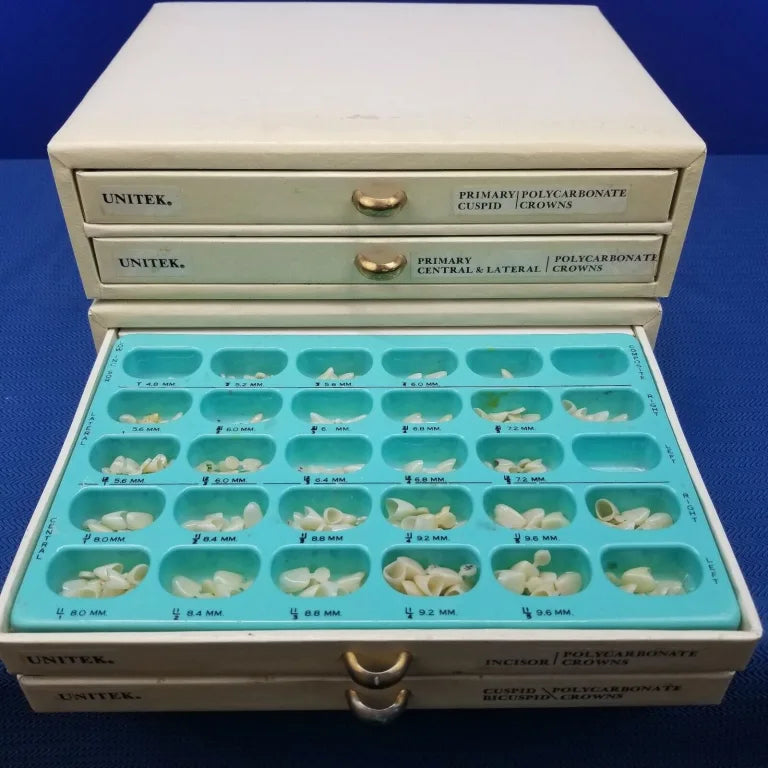 Unitek Polycarbonate Dental Crown Set 4 Drawer Organizer 504 pc - Dental Parts Shop