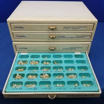 Unitek Polycarbonate Dental Crown Set 4 Drawer Organizer 504 pc - Dental Parts Shop