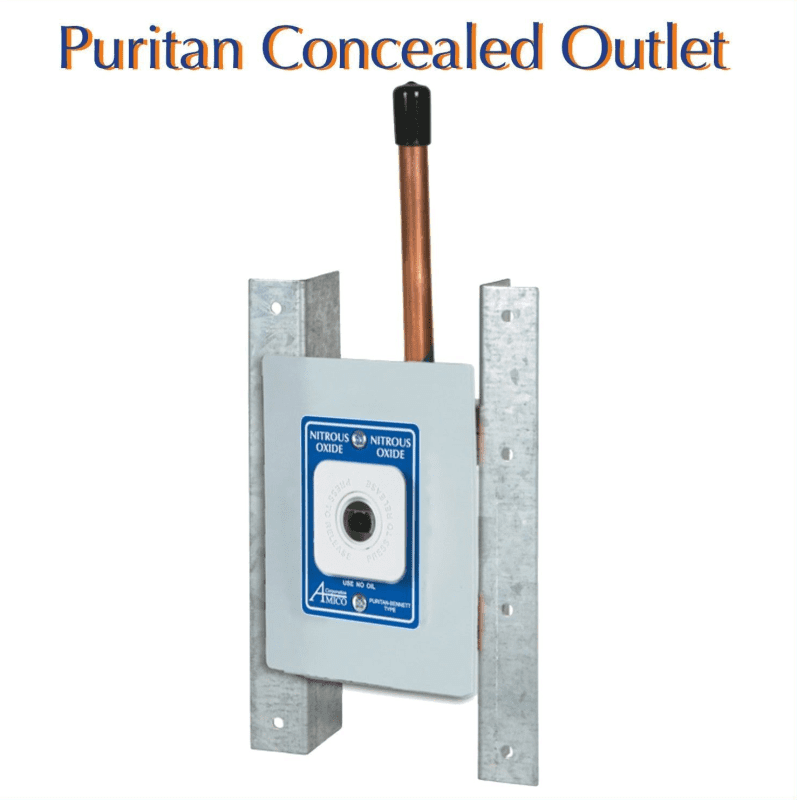 Belmed Nitrous Oxide Puritan Single Outlet Concealed 9011-0002