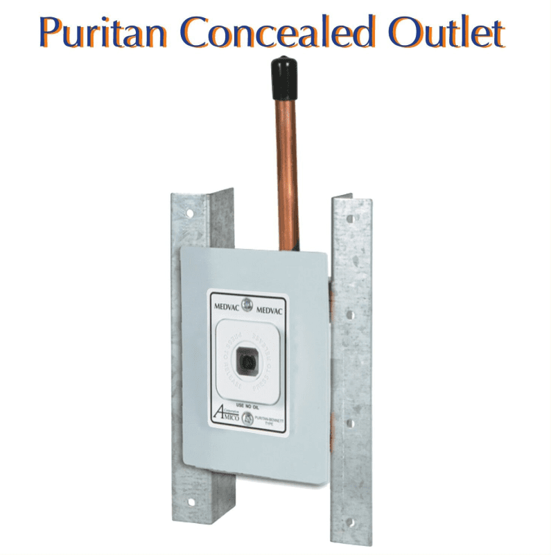 Belmed Vacuum Puritan Style Single Outlet Concealed 9011-0003