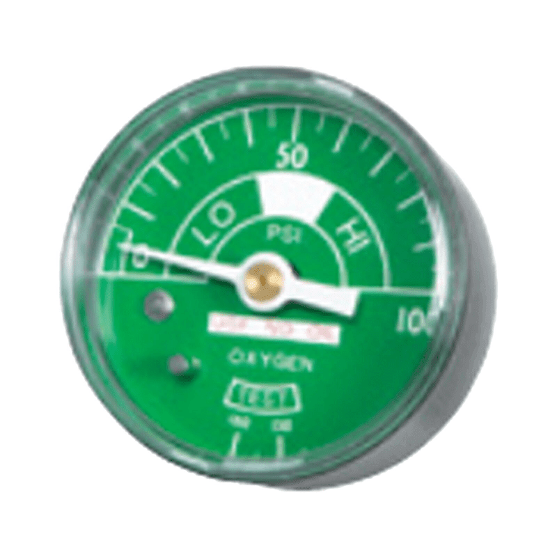 Belmed Oxygen Gauge 2" Diameter Male 1/4" NPT C.B. Connection 4022-0000-0005