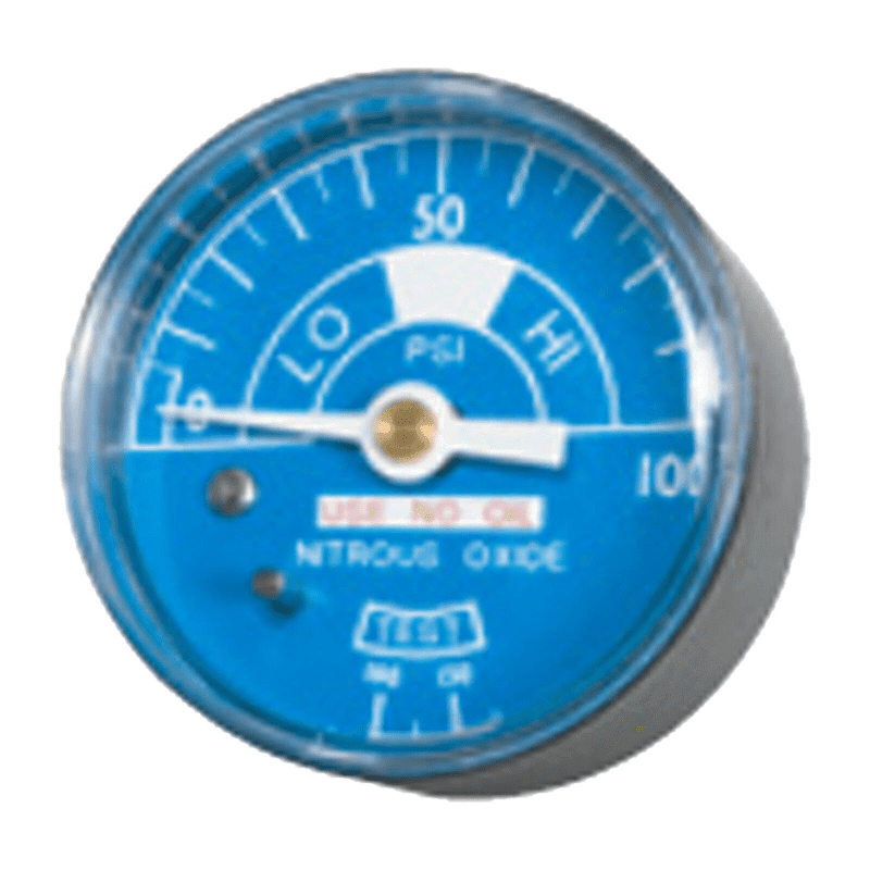 Belmed Nitrogen Oxide Gauge 2" Diameter Male 1/4" NPT C.B. Connection 4022-0000-0006