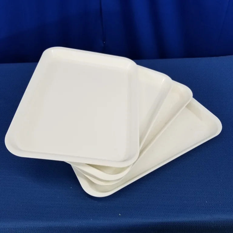 Dental Plastic Instrument Accessory Trays 9 1/2″ x 13 1/2″ White Lot of 4 - Dental Parts Shop