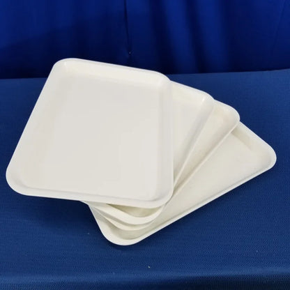 Dental Plastic Instrument Accessory Trays 9 1/2″ x 13 1/2″ White Lot of 4 - Dental Parts Shop