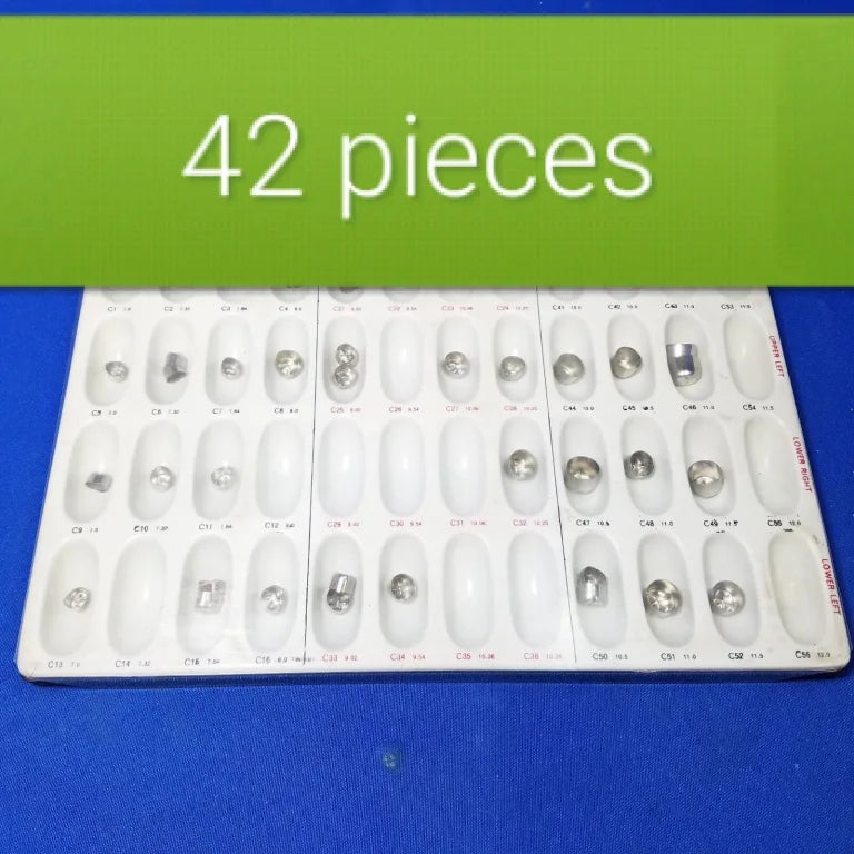 Tru-Chrome Molar Crowns 42 pieces - Dental Parts Shop