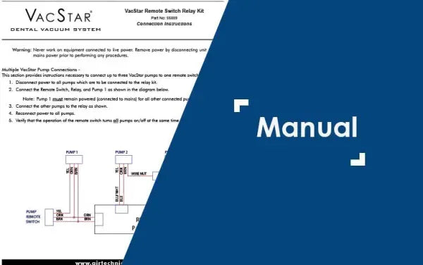 VacStar Remote Switch Relay Kit - Connection Instructions - Dental Parts Shop