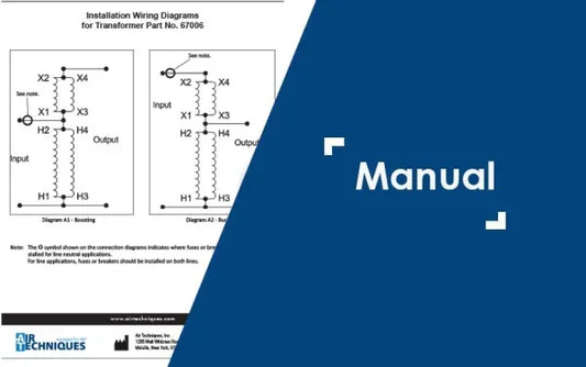 AirStar Installation Wiring Diagrams for Transformer Part No. 67006 - Dental Parts Shop